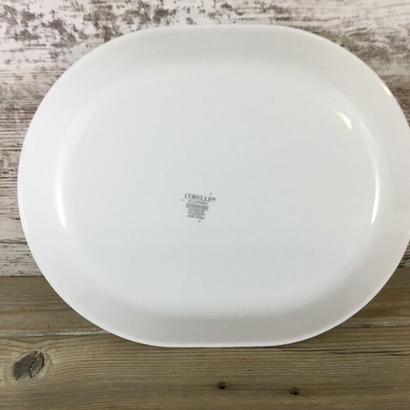 Corelle Friendship Oval Platter 12 1/4" Blue Floral Pattern - Picture 3 of 9
